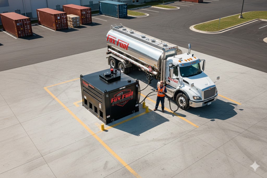 Fox Fuel commercial fuel delivery operations with FuelCube on-site storage